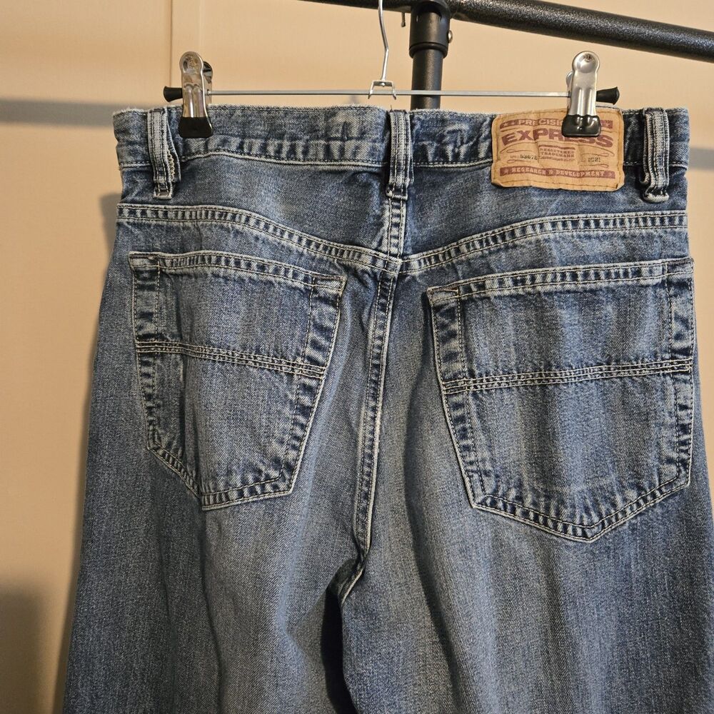 Express Precision Fit Women's Boot Cut Denim Blue Jeans, 30W 32L, Vtg 90s Y2K - Picture 4 of 8